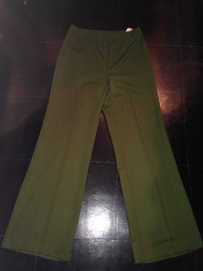Green High-Waisted Pants 