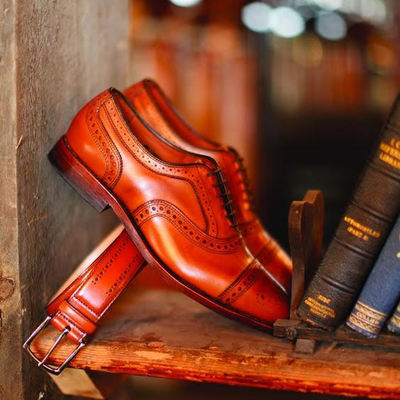 Mens new choice brown oxfords brogue lace up formal decent dress brogue shoes