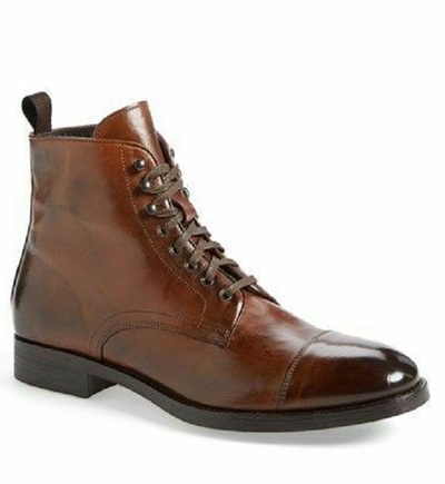 Men's Handmade Leather Ankle Boots, leather Formal Lace Up Dress boots for men