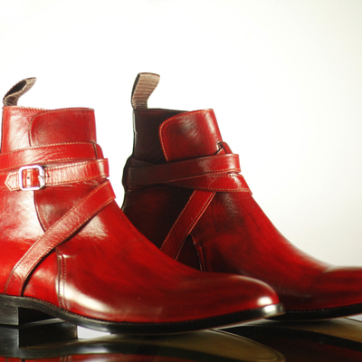 Men's handmade ankle boot,jodhpurs boot,leather boot,red boot, dress boot  - Thumbnail 2