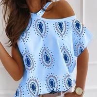 Printed Fashion Casual Round Neck Short Sleeve T-Shirt - Thumbnail 5