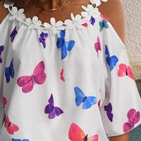 Women'S Printing Loose Backless Vest T-Shirt - Thumbnail 2