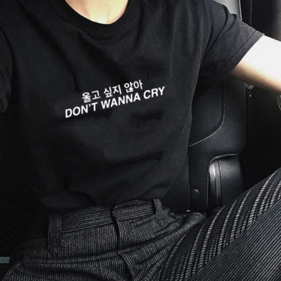Free shipping-"don't wanna cry" tee - Thumbnail 2