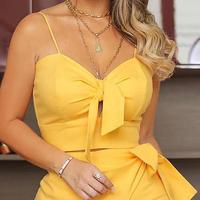 Knotted Cami Top & Skort Sets - Thumbnail 2