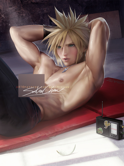 Final Fantasy 7 Cloud sit-up N-SFW Poster #N86