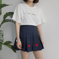 Cute Cresent Moon Sky Print Embroidery Shirt T-shirt Tee Top Kawaii Korean Japanese Harajuku Chinese Retro Streetwear Aesthetic Fashion - Thumbnail 4