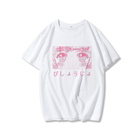 Cute Japanese Anime Girl Cartoon Pastel Short Sleeve T-shirt - Thumbnail 2