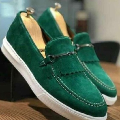Men's loafer, modern loafer, men's loafer, handmade loafer, green shoe