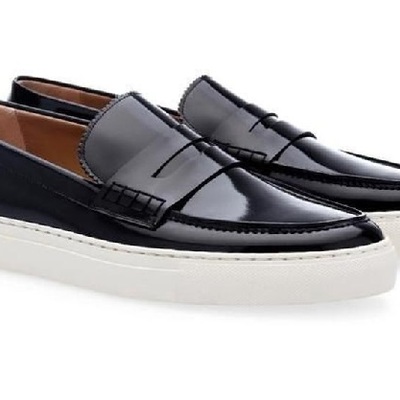 Men's black loafer, slip on loafer, leather loafer, modern loafer, men's loafer, handmade loafer, black shoe