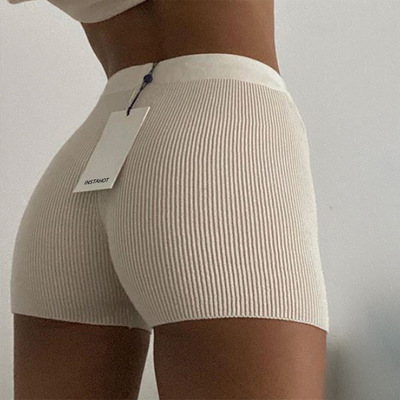 Solid Color Knit Shorts