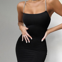 Slim Fashion Backless Package Hip Sling Dress - Thumbnail 2