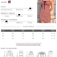 Cute Plaid Checkered A-line Spaghetti Strap Bow Summer Short Dress Kawaii Korean Japanese Harajuku Chinese Retro Streetwear Aesthetic Fashion - Thumbnail 3