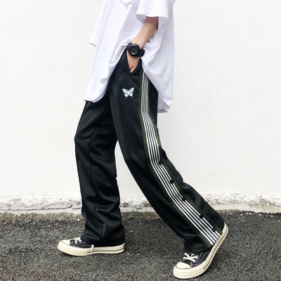 Free Shipping-BUTTERFLY SIDE BUTTON TRACK PANTS 
