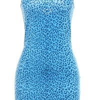 Cute Heart Shape Leopard Spaghetti Strap Mini Bodycon Dress Kawaii Korean Japanese Harajuku Chinese Retro Streetwear Aesthetic Fashion - Thumbnail 7