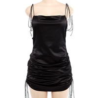 Cute Sexy Black Spaghetti Strap Backless Bodycon Dress Party Kawaii Korean Japanese Harajuku Chinese Retro Streetwear Aesthetic Fashion - Thumbnail 8