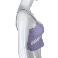 Cute Lace Patchwork V Neck Crop Top Short Sleeve Shirt Tee T-shirt E-Girl Kawaii Korean Japanese Harajuku Chinese Retro Streetwear Aesthetic  - Thumbnail 8