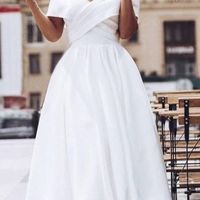 Simple Beach Wedding Dresses Off the Shoulder Short Bridal Gowns,580 - Thumbnail 1