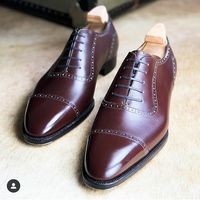 Handmade Best Premium Quality Leather Brogue Shoes For Men - Thumbnail 4