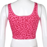 Cute Leopard Print 90s Goth Tank Crop Top Camisole Shirt Tee T-shirt E-Girl Kawaii Korean Japanese Harajuku Chinese Retro Streetwear Aesthetic  - Thumbnail 3