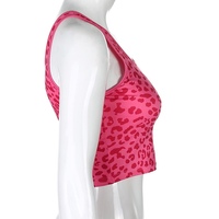 Cute Leopard Print 90s Goth Tank Crop Top Camisole Shirt Tee T-shirt E-Girl Kawaii Korean Japanese Harajuku Chinese Retro Streetwear Aesthetic  - Thumbnail 5