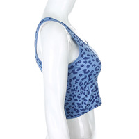 Cute Leopard Print 90s Goth Tank Crop Top Camisole Shirt Tee T-shirt E-Girl Kawaii Korean Japanese Harajuku Chinese Retro Streetwear Aesthetic  - Thumbnail 7