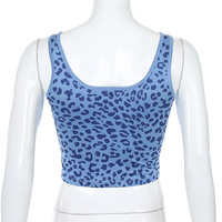 Cute Leopard Print 90s Goth Tank Crop Top Camisole Shirt Tee T-shirt E-Girl Kawaii Korean Japanese Harajuku Chinese Retro Streetwear Aesthetic  - Thumbnail 8
