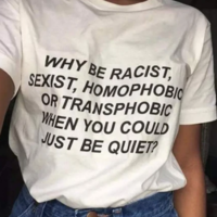 Free Shipping-"JUST BE QUIET" TEE - Thumbnail 1