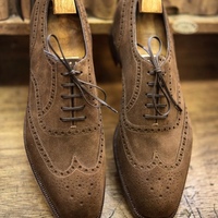 Latest Brown Wingtip Brogue Lace Up Cheap Price Formal Shoes - Thumbnail 1