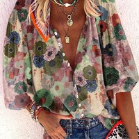 Elegant Cardigan Printed Shirt - Thumbnail 2