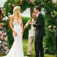 Mermaid wedding dress,lace wedding dress,sexy wedding gown,white lace bridal gown,white sexy wedding dress,590 - Thumbnail 1