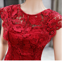 Cute lace flowers short prom dress homecoming dress - Thumbnail 3