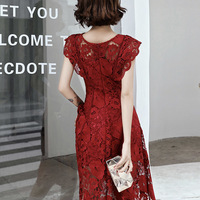 Cute lace flowers short prom dress homecoming dress - Thumbnail 4