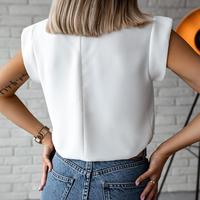 Women High-Necked Blouse Shirt - Thumbnail 1