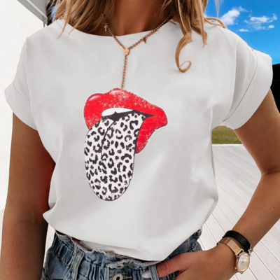Printed short sleeve round neck t-shirt - Thumbnail 3