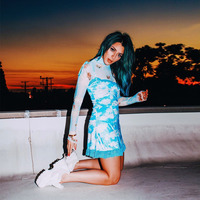 Cute Vintage Straped Mini Dress Bandage Ruffle Puff Elegant E-Girl Kawaii Korean Japanese Harajuku Chinese Retro Streetwear Aesthetic - Thumbnail 6