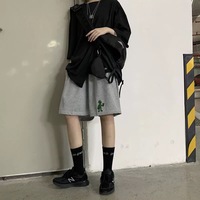 Cute Alien Casual Loose Boyfriend Bike Jogger Shorts Goth Punk E-Girl Kawaii Korean Japanese Harajuku Chinese Retro Streetwear Aesthetic - Thumbnail 2