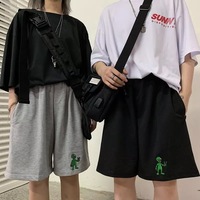 Cute Alien Casual Loose Boyfriend Bike Jogger Shorts Goth Punk E-Girl Kawaii Korean Japanese Harajuku Chinese Retro Streetwear Aesthetic - Thumbnail 1