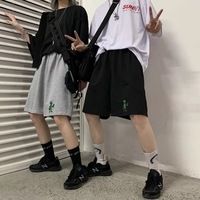 Cute Alien Casual Loose Boyfriend Bike Jogger Shorts Goth Punk E-Girl Kawaii Korean Japanese Harajuku Chinese Retro Streetwear Aesthetic - Thumbnail 4