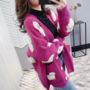 Cute Knitted Loose Cartoon Cardigan-1