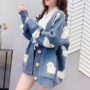 Cute Knitted Loose Cartoon Cardigan-2