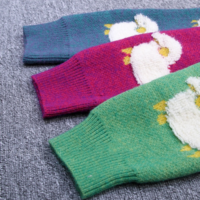 Cute Knitted Loose Cartoon Cardigan - Thumbnail 8