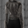 Black Studded Leather jacket for women, spiked leather jacket-1