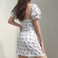  White Casual Floral  Summer Bandage Dress - Thumbnail 2