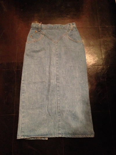 High-Waisted Denim Skirt 