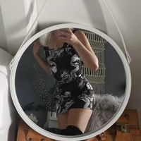 Cute Sexy Dragon Print Sleeveless Split Club Bodycon Mini Dress Party E-Girl Kawaii Korean Japanese Harajuku Chinese Retro Streetwear Aesthetic - Thumbnail 7