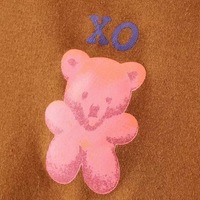 Cute Sweet Bear Cartoon Print Crop Top Short Sleeve Shirt Tee T-shirt E-Girl Kawaii Korean Japanese Harajuku Chinese Retro Streetwear Aesthetic - Thumbnail 4