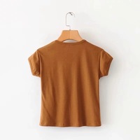 Cute Sweet Bear Cartoon Print Crop Top Short Sleeve Shirt Tee T-shirt E-Girl Kawaii Korean Japanese Harajuku Chinese Retro Streetwear Aesthetic - Thumbnail 3