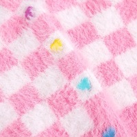 Cute Plaid Checkered Crop Sweater Cardigan Top Long Sleeve Knit E-Girl Kawaii Korean Japanese Harajuku Chinese Retro Streetwear Aesthetic - Thumbnail 4