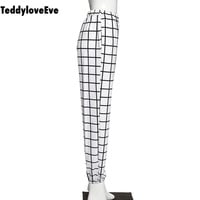 Cute Contrast Cargo Pant Loose Waist Plaid Checkered Trouser Jogger E-Girl Kawaii Korean Japanese Harajuku Chinese Retro Streetwear Aesthetic - Thumbnail 7