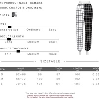 Cute Contrast Cargo Pant Loose Waist Plaid Checkered Trouser Jogger E-Girl Kawaii Korean Japanese Harajuku Chinese Retro Streetwear Aesthetic - Thumbnail 8